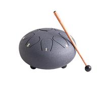 NKlaus Steeldrum 15743 Tongue Drum in C Major 6 Inch Handpan 8 Tones Dark Blue Steelpan Medium