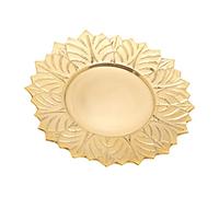 NKlaus Sun Plate Ø 10 cm Brass gold shiny Candle Holder Decorative Plate Table Decoration 10473