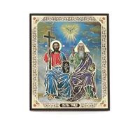 NKlaus The Holy Trinity Christian Orthodox Wooden Icon 10x12cm 13914