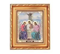 NKlaus The Holy Trinity Icon in Frame with Glass 14 x 16 cm Christian 13918