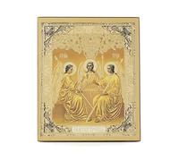 NKlaus The Holy Trinity Wooden Icon 10 x 12 cm Christian Orthodox 11367