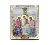 NKlaus The Holy Trinity Wooden Icon 10 x 12 cm Christian Orthodox 13918