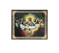 NKlaus The Last Supper Wooden Icon 12 x 10 cm Christian Orthodox 11389