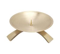 NKlaus three foot candlestick Ø9,5cm with spike small brass gold candlestick altar candlestick 10704