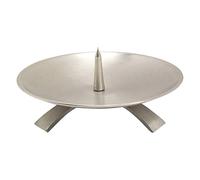 NKlaus three foot chandelier Ø13,0cm with spike big brass nickel plated Candlestick matt 10715