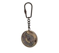 NKlaus Titanic Perpetual Calendar Keyring Antique Brass - 11.5 x 4.5 cm Nautical Retro Decoration 16015, gold, M