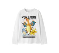 Nkmast Pokemon Ls Nreg Top Box Noos Sky, Bright White, 146-152 cm