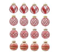 Nkmifeg Christmas Decoration Set, 16 Pieces Reusable Pendant | Christmas Decorations Balls - for Indoor and Outdoor Showcase, Parties, Wedding, Party, Family, Friends