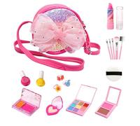 Nkmifeg Fake Makeup for Kids | 26-Piece Realistic Imaginative Washable - Princess Makeup Toy Pretend Cosmetics - for Children 3-12 Years Old Party Cosplay Christmas Birthday