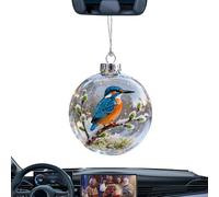 Nkmifeg Hummingbird Christmas Bauble - 3D Transparent Artificial Decorations - Bird Christmas Tree Decoration | For Birthday Party Offices Living Room Bedroom Christmas Winter