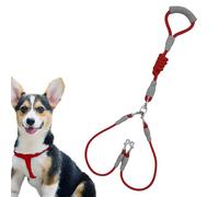 Nkmifeg Lead for Dogs - Two-Headed Nylon Lead | 1.5 m Sturdy Dog Lead with Comfortable Handle | For Medium to Large Dogs Outdoor Walking Training Jogging