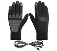 Nkmifeg USB Heated Gloves,Windproof USB Heating Cycling Gloves - Mitts with Adjustable Temperature for Men Women Elderly Driving Running Cycling Snowboarding Skiing Hiking Fishing