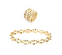 NKNLKS 2 In 1 Expandable Ring Bracelet for Women Folding Retractable Ring Bracelet Steel Bracelet Telescopic Rings Change Bracelets Engagement Wedding Ring