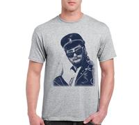 NKNSWUUL Kenny Everett Sid Snott T-Shirt Birthday Grey 3XL