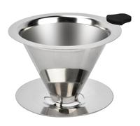 NKOVE Pour Over Coffee Dripper Stainless Steel Reusable Filter Paperless Cone Coffee Maker Dripper for 1-2 Cup, NK-A3