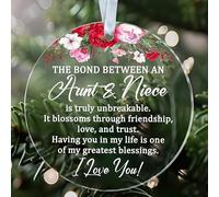 NKPDesigns The Bond Betweet an Aunt and Niece Ornament Acrylic - Unbreakable Bond Decoration - Love and Blessing Keepsake - Gift for Aunt from Niece
