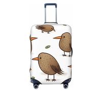 NKQSOAUH Luggage Cover Elastic Washable Suitcase Cover Dustproof Suitcase Protector Personalized Kiwi Birds Cute Travel Luggage Baggage Covers For 18-32 Inch, Black, XL