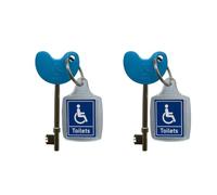 NKS Radar Key - Disabled Toilet and Bathroom Door Access | 2 Braille Easy-Turn Keys with Keyrings | Perfect for Carers & Families | Nationwide Access to UK Public Toilets