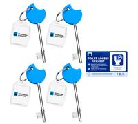 NKS Radar Key for Disabled Toilets 4 Pack UK & Digital Access Toilet Card | For Disabled Toilet Key UK Access, Ideal for Disability Users & Blue Badge Holders, Easy Turn & Lightweight Radar Key
