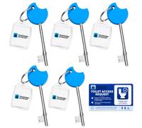 NKS Radar Key for Disabled Toilets UK 5 Pack & Digital Access Toilet Card | For Disabled Toilet Key UK Access, Ideal for Disability Users & Blue Badge Holders, Easy Turn & Lightweight Radar Key