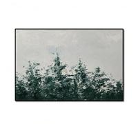 NKSTRWR Extra Large Framed Canvas Print Wall Art，Abstract Lines Textured Art Painting，Landscapes-Forest Artwork Rustic Scenic Relax Calm For LivingRoom Decor(K,BLACK MATTE_39.4X27.6 IN)