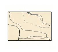 NKSTRWR Extra Large Framed Canvas Print Wall Art，Abstract Lines Textured Art Painting，Landscapes-Forest Artwork Rustic Scenic Relax Calm For LivingRoom Decor(A,WOOD MATTE_47.2X31.5 IN)