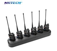 NKTECH 6-Way Universal Rapid Multi Charger For Pofung BaoFeng UV-5R V2 Plus UV-5RA UV-5RB UV-5RE BF-F8HP UV-5RTP TYT TH-F8 Two Way Radio 7.4V Li-ion Batteries Accessories (1-Pack-Black)