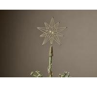 Nkuku Talini 3D Gold Metal Star Topper - Fairtrade Handmade Christmas Tree Topper