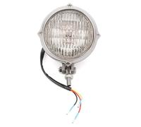 NKURTPC Motorcycle Headlight Fit For Harley Bobber Fit For Chopper Bikes Motorcycle Electroplating Yellow Lamp Housing Chrome 4 Inch H4 Headlight Spot Lights Auxiliary Fog Light(5)