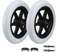 NLAVW 2PCS Wheelchair Rear Wheels Assembly 12 inch,12 1/2 x 2 1/4, Replacement Wheels Grey Solid Tire, Back Wheel Accessories，wheelchair accessories，wheel chair，wheelchair wheels