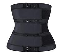 NLAVW Waist Trainer Belt for Women,Plus Size 4XL-6XL Sauna Waist Trimmer Slim Shaper Double Straps Corset Cinchers Belly Wrap Grey,Black,5XL