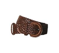 NLB04 Plaited Bonded Leather Waist Belt Eastern Counties Leather Dark Brown 10