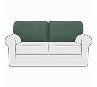 NLCYYQ Sofa Backrest Covers Stretch Sofa Back T-Cushion Slipcover with Drawstring, Couch Back Cushion Covers Replacement Polar Fleece Jacquard (Green,Left+Right)