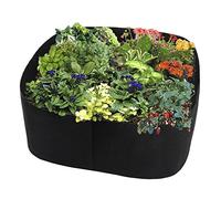 NLDGR Breathable Rectangle Felt Fabric Planting Container Grow Bag, Herb Planters, Succulent Cactus Mint Plastic Pot for Windowsill, Balcony, Office, Outdoor Garden (40x60x60cm)