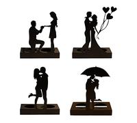 NLDGR Couple Sculptures Cast Iron Gift, Couple Statues Cast Iron Gift Wife Anniversaries Wedding Modern Abstract Home Decor (#4)
