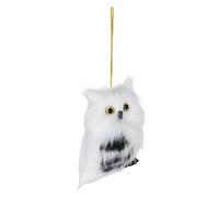 NLDGR Plush Animal Christmas Ornament, Faux Fur Hanging Ornament, Rustic Forest Owl Squirrel Raccoon Deer Hedgehog Christmas Felt Pendants for Christmas Tree Keychain Backpack Decoration(A)