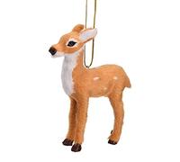 NLDGR Plush Animal Christmas Ornament, Faux Fur Hanging Ornament, Rustic Forest Owl, Squirrel, Raccoon, Deer, Hedgehog Christmas Felt Pendants for Tree, Keychain, Backpack Decoration