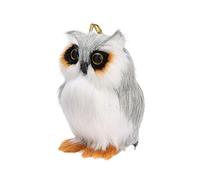NLDGR Plush Animal Christmas Ornament, Faux Fur Hanging Ornament, Rustic Forest Owl Squirrel Raccoon Deer Hedgehog Christmas Felt Pendants for Christmas Tree Keychain Backpack Decoration(G)