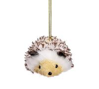 NLDGR Plush Animal Christmas Ornament, Faux Fur Hanging Ornament, Rustic Forest Owl, Squirrel, Raccoon, Deer, Hedgehog Christmas Felt Pendants for Tree, Keychain, Backpack Decoration