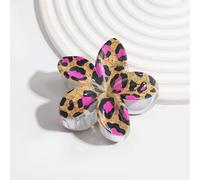 NLDWA 2 PCS 7 * 8CM Blue Leopard Acrylic Hair Claw Clips, Hawaiian Flower Hair Clips For Women Plastic Hair Clips For Thin/Thick Hair Clips