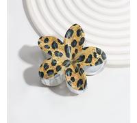 NLDWA 2 PCS 7 * 8CM Blue Leopard Acrylic Hair Claw Clips, Hawaiian Flower Hair Clips For Women Plastic Hair Clips For Thin/Thick Hair Clips