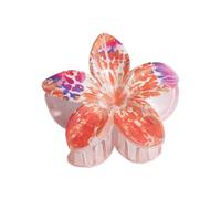 NLDWA 2PCS 8 * 7CM Orange Acrylic Flower Hair Claw Clips, Hawaiian Flower Hair Clips For Women Plastic Hair Clips For Thin Hair Thick Hair Clips