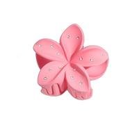 NLDWA 3pcs 8 * 7cm Rhinestone Matte Acrylic Flower Hair Claw Clips, Hawaiian Flower Hair Clips For Women Plastic Hair Clips Thin/Thick Hair Clips