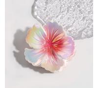 NLDWA 7 * 7CM 2PCS Rainbow Acrylic Flower Hair Claw Clips, Hawaiian Flower Hair Clips For Women Plastic Hair Clips For Thin Hair Thick Hair Clips