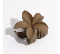 NLDWA 8 * 7CM 12 pcs Black Acrylic Flower Hair Claw Clips Matte Hawaiian Flower Hair Clips For Women Plastic Hair Clips For Thin Hair Thick Hair Clips