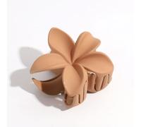 NLDWA 8 * 7CM 12 pcs Black Acrylic Flower Hair Claw Clips Matte Hawaiian Flower Hair Clips For Women Plastic Hair Clips For Thin Hair Thick Hair Clips