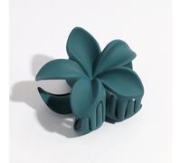 NLDWA 8 * 7CM 6 pcs Black Acrylic Flower Hair Claw Clips Matte Hawaiian Flower Hair Clips For Women Plastic Hair Clips For Thin Hair Thick Hair Clips