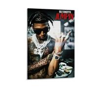 Nle Choppa Poster Final Warning Poster Canvas Wall Art Decorative Home Decor Painting for Living Room Bedroom 08x12inch(20x30cm) Frame-style-6