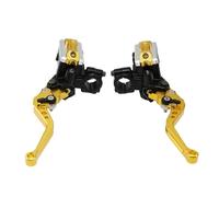 NLEZIZ Clutch Left Righ Brake Lever CNC Aluminum Adjustment Motorcycle for Master for 50CC-300CC Cylinder Lever Hydraulic Brake Pump Clutch Handle Handlebar