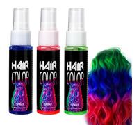 NLFOX Hair Color Spray - Temporary Hair Colour Spray - 3PCS Temporary Hair Dye Spray - Blue Green Red Coloured hair spray Wash out for Adults Festival, Christmas, Halloween Cosplay, Party